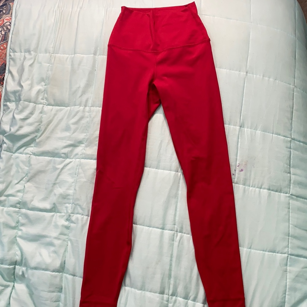 Red leggings